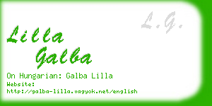 lilla galba business card